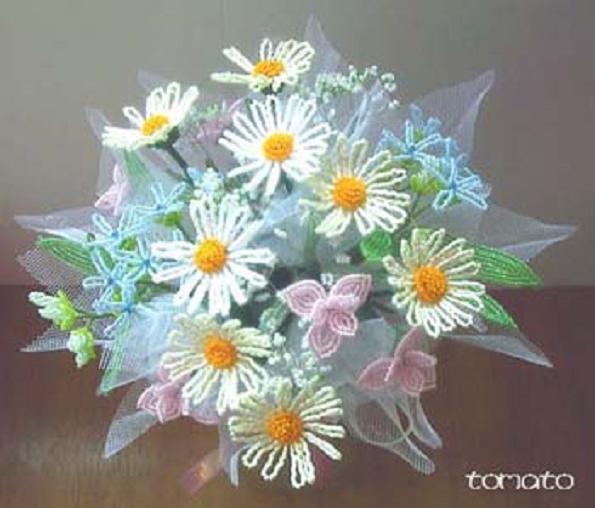 поздравительная открытка цветы из бисера
